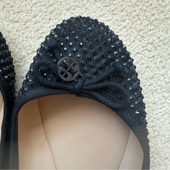 Tory Burch Black Studded Flats Size 8.5. - Picture 2 of 5